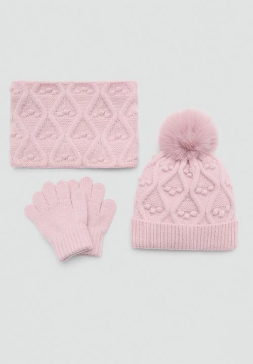 MANGO - Gloves rombusg - light/pastel pink