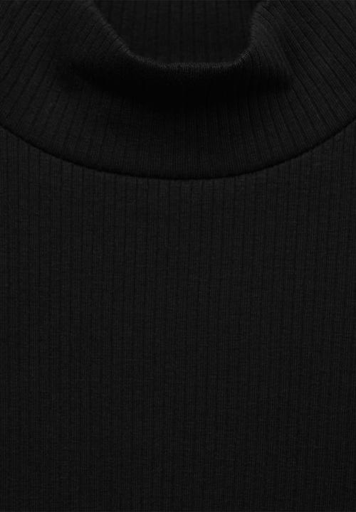 MANGO - T-shirt turborib - black
