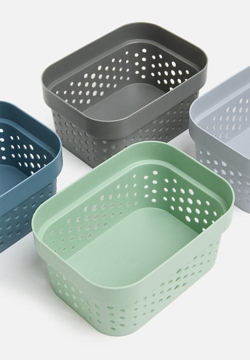 Storage Solutions - Perry storage basket set of 4 medium - multi
