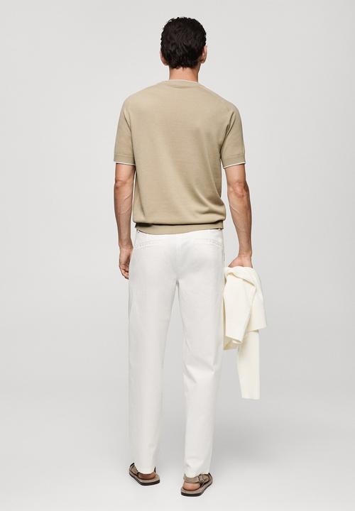 MANGO - T-shirt puroh - light beige
