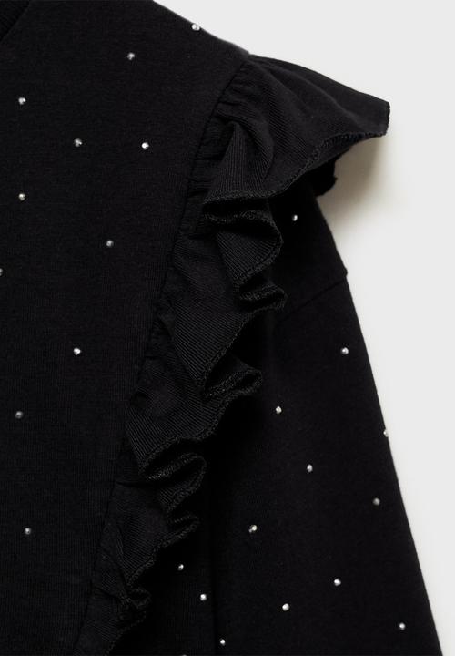 MANGO - T-shirt mia - black