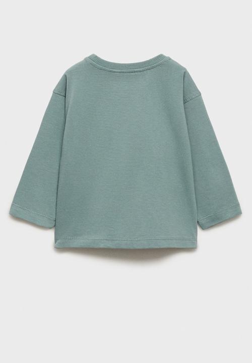 MANGO - T-shirt pompon - light/pastel green