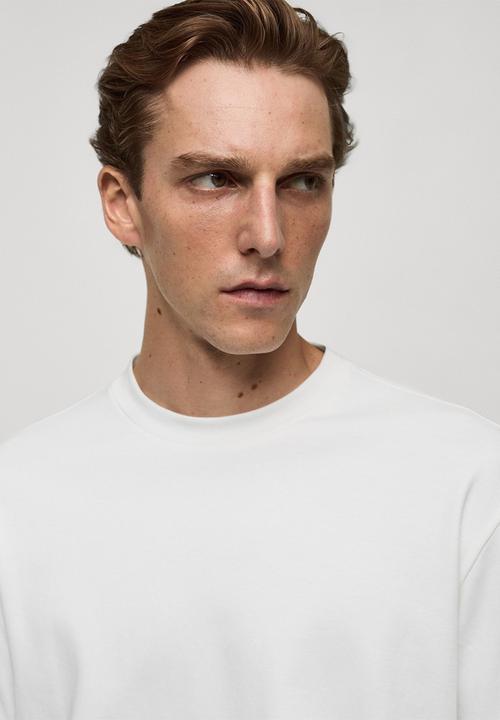 MANGO - T-shirt LS  gareth - white