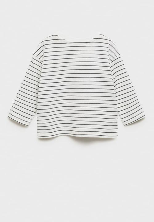 MANGO - T-shirt horizon - gray