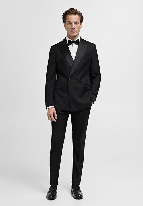 MANGO - Trousers smoking - black