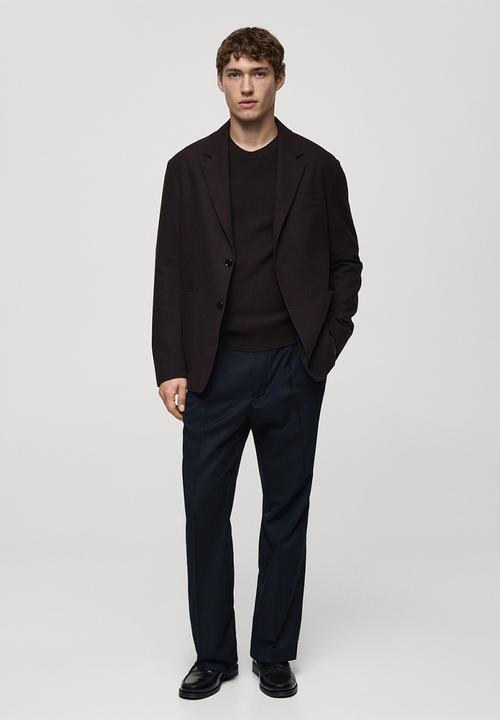 MANGO - Trousers sergi - navy