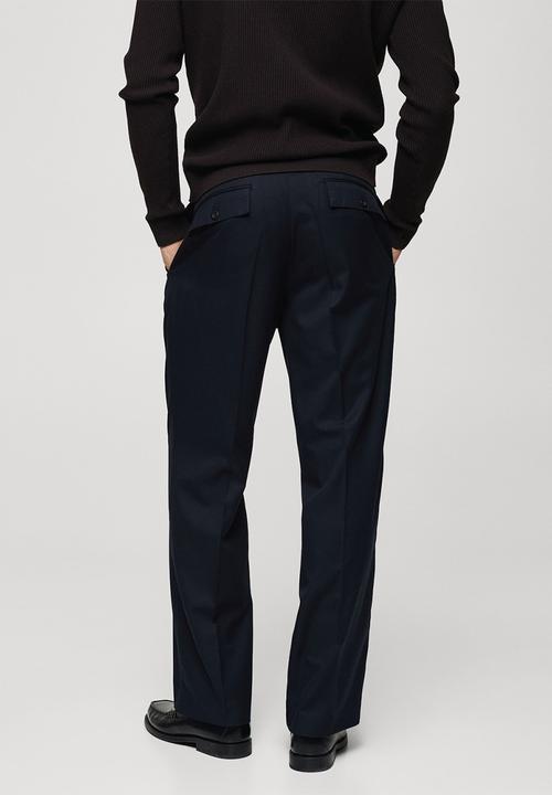 MANGO - Trousers sergi - navy