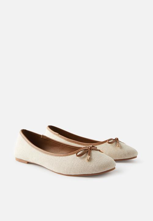 Cotton On - Emma bow ballerina - canvas/tan