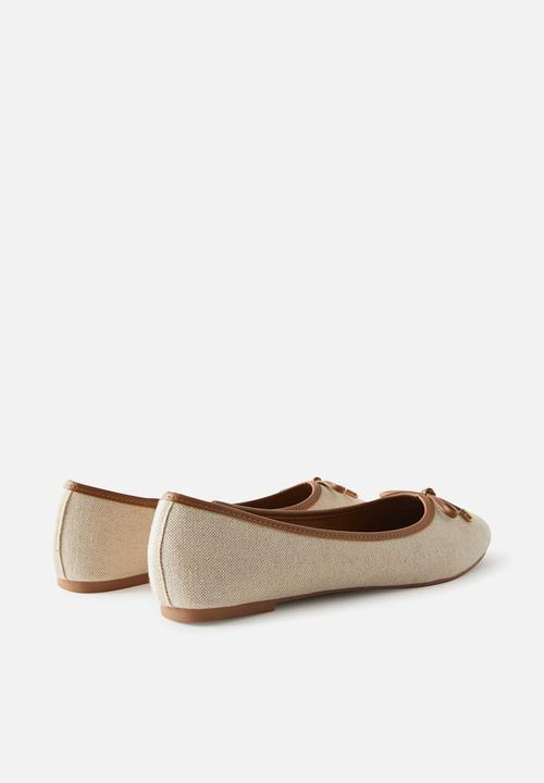 Cotton On - Emma bow ballerina - canvas/tan