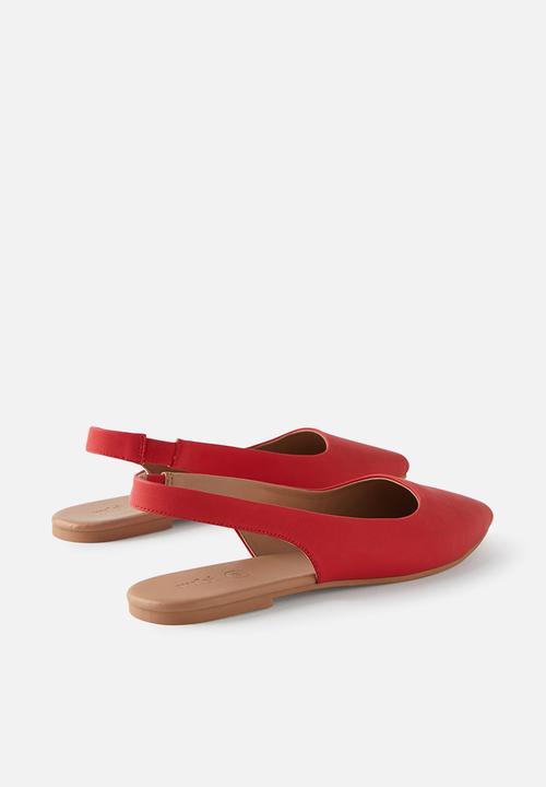Cotton On - Prima slingback ballerina - red smooth