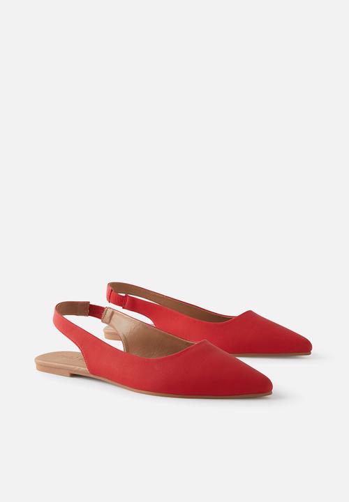 Cotton On - Prima slingback ballerina - red smooth