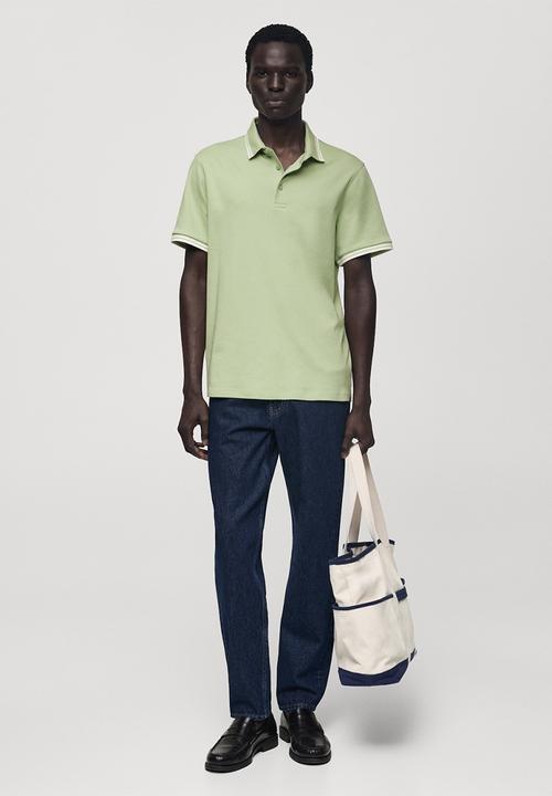 MANGO - Poloshirt omarp - light pastel green