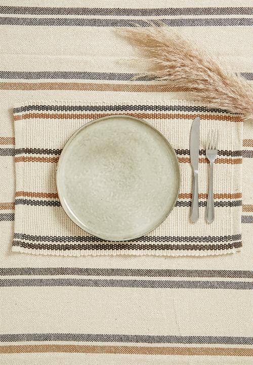 Sixth Floor - Stripe cotton placemats set of 4 - White