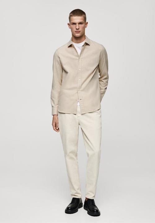 MANGO - Shirt ivo - light pastel gray
