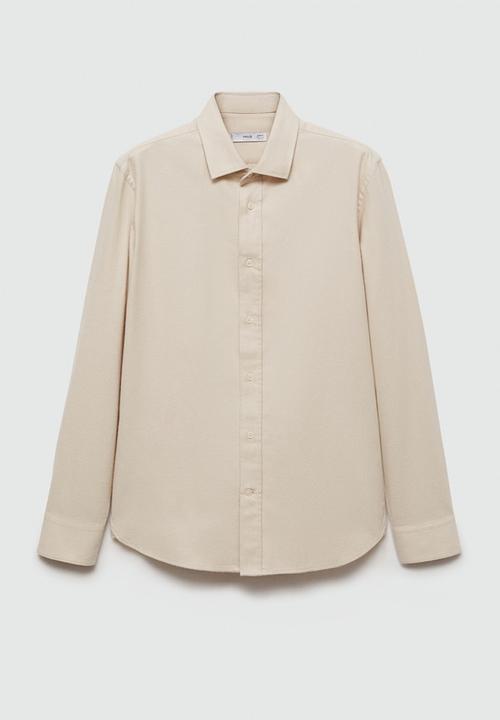 MANGO - Shirt ivo - light pastel gray