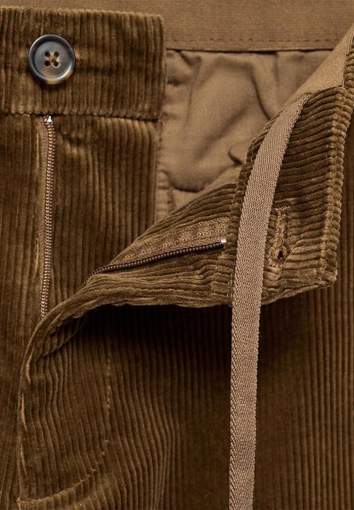 MANGO - Trousers Berdam - Medium Brown