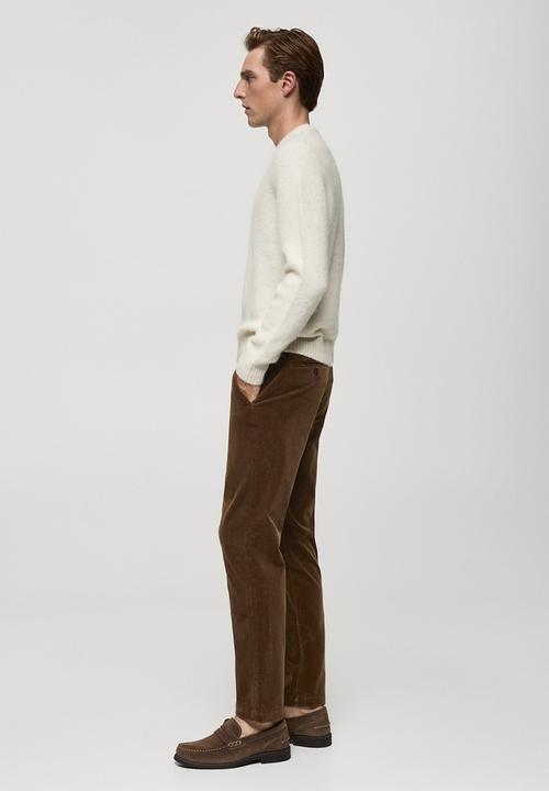 MANGO - Trousers Berdam - Medium Brown