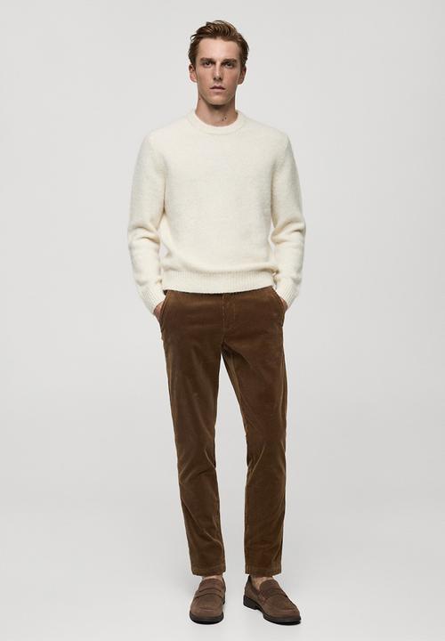 MANGO - Trousers Berdam - Medium Brown