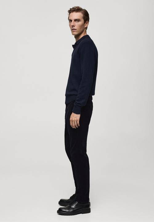 MANGO - Trousers Berdam - Navy