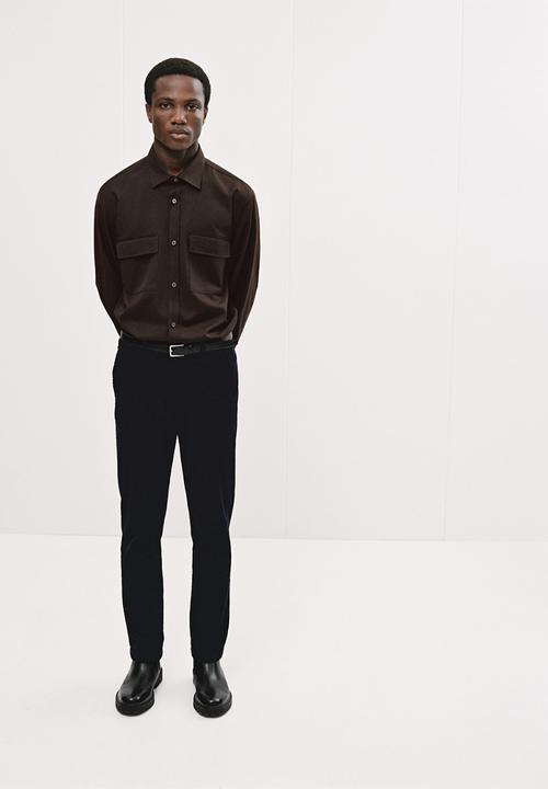 MANGO - Trousers Berdam - Navy