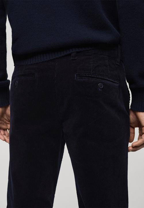 MANGO - Trousers Berdam - Navy