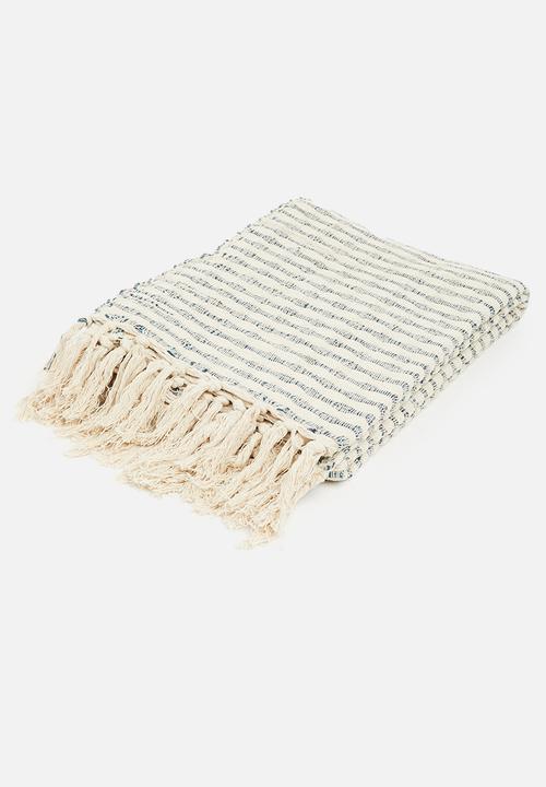 Sixth Floor - Cotton Woven Throw Indigo