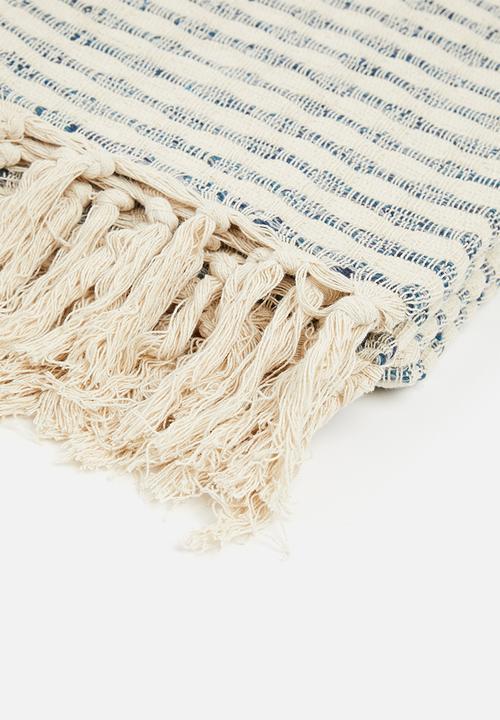 Sixth Floor - Cotton Woven Throw Indigo