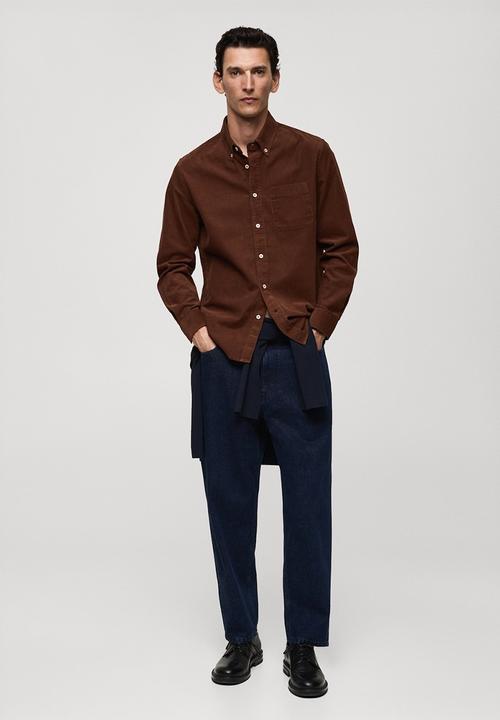 MANGO - Shirt tadi - brown