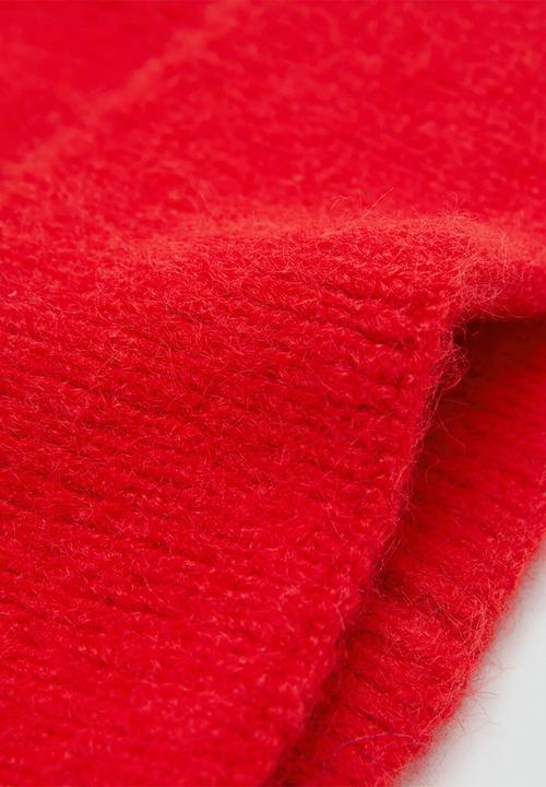 MANGO - Beanie mohi-red