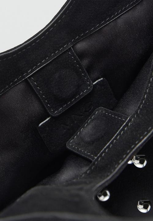 MANGO - Lunares top handle bag-black