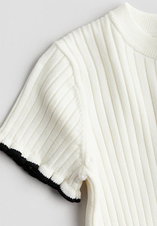 H&M - Rib-knit top - natural white