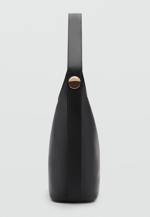 MANGO - Tote bag freckle - black