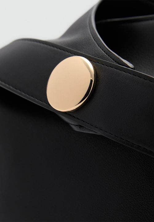 MANGO - Tote bag freckle - black
