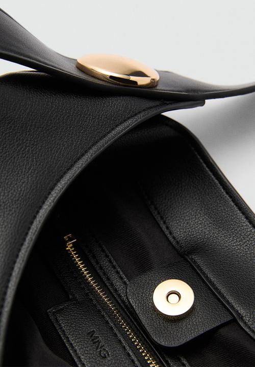 MANGO - Tote bag freckle - black
