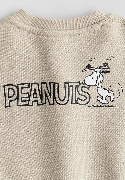 H&M - Crew-neck sweatshirt - beige snoopy
