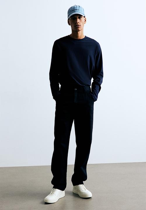 H&M - Regular fit jersey top - navy blue