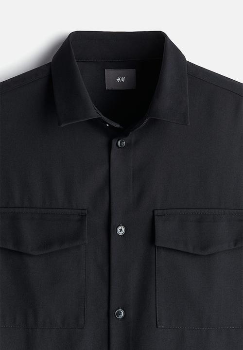 H&M - Regular fit utility overshirt - black