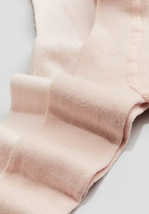H&M - 2 pack tights - dusty pink