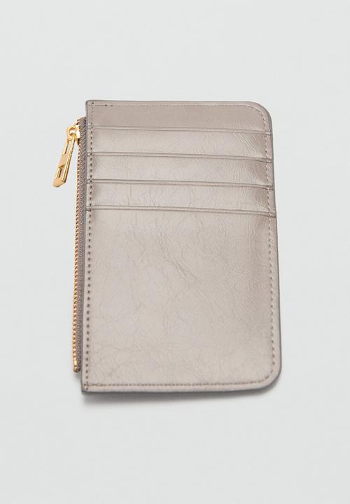 MANGO - Card holder vale - grey