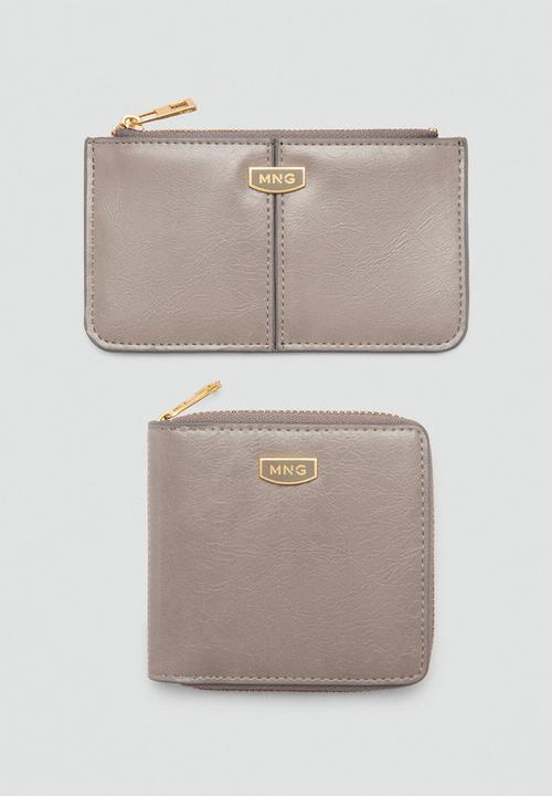 MANGO - Card holder vale - grey