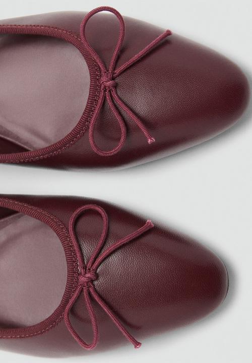 MANGO - Pova leather pump - dark red