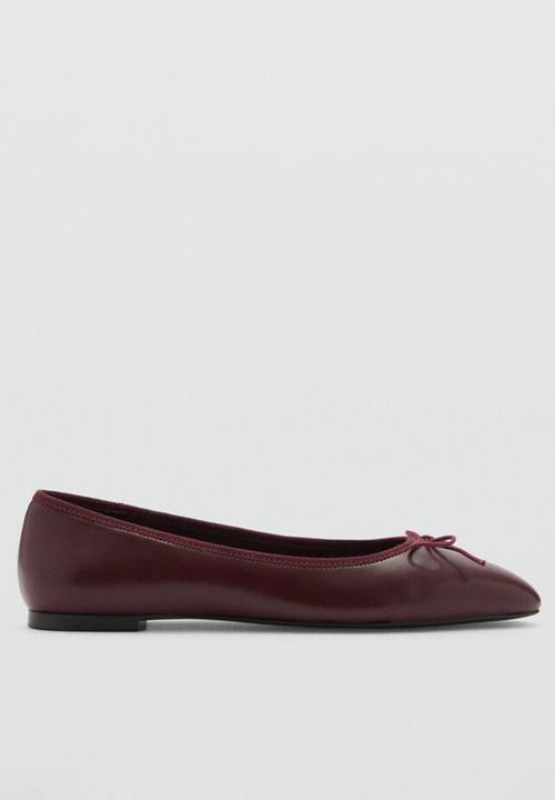 MANGO - Pova leather pump - dark red