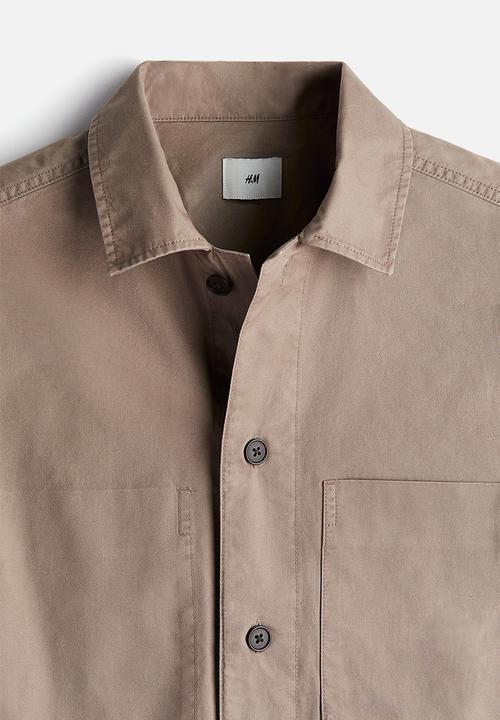 H&M - Regular fit twill overshirt - dark beige