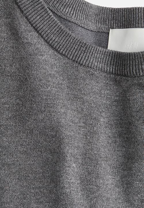 H&M - Fine-knit top - grey marl
