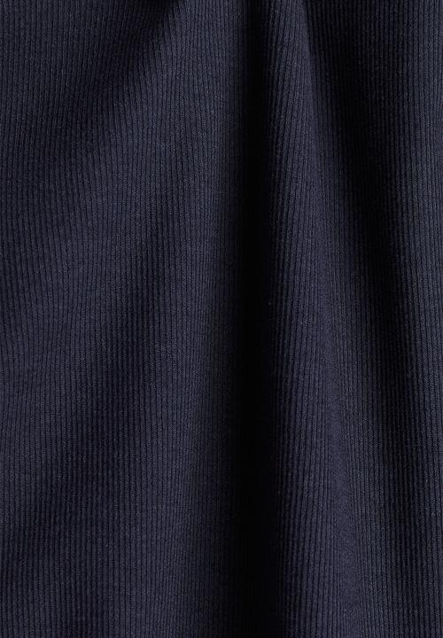 H&M - Ribbed modal-blend T-shirt - navy blue