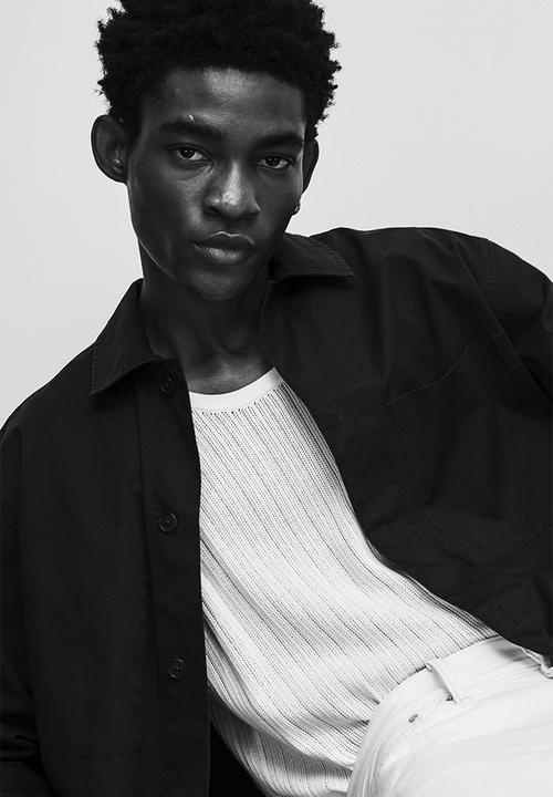 H&M - Regular fit twill overshirt - navy blue