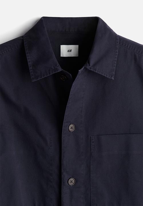 H&M - Regular fit twill overshirt - navy blue