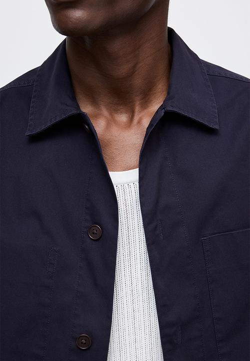 H&M - Regular fit twill overshirt - navy blue