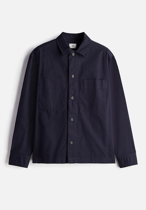 H&M - Regular fit twill overshirt - navy blue
