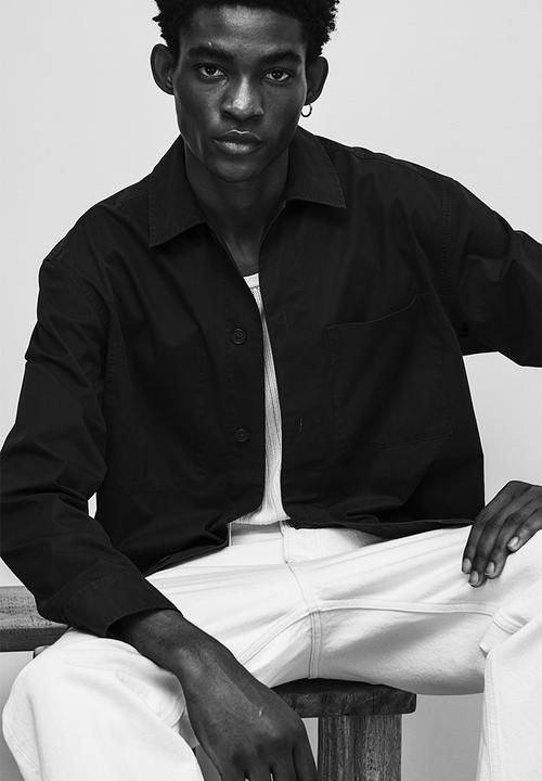 H&M - Regular fit twill overshirt - navy blue